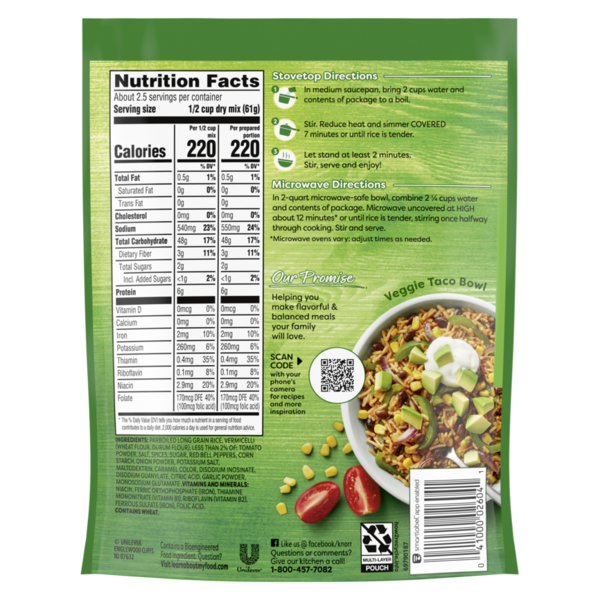 Knorr Rice Sides Taco Rice