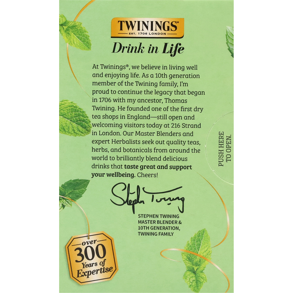 Twinings Tea Bags Peppermint with Probiotics Herbal Tea