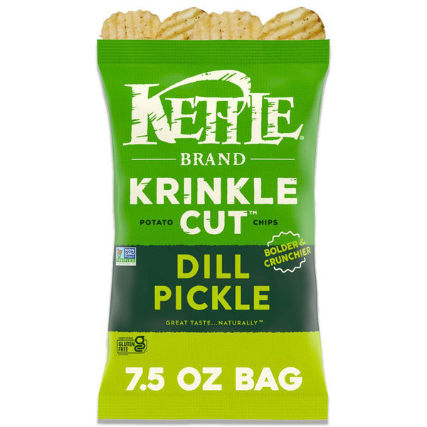 Kettle Brand Krinkle Cut Dill Pickle Potato Chips