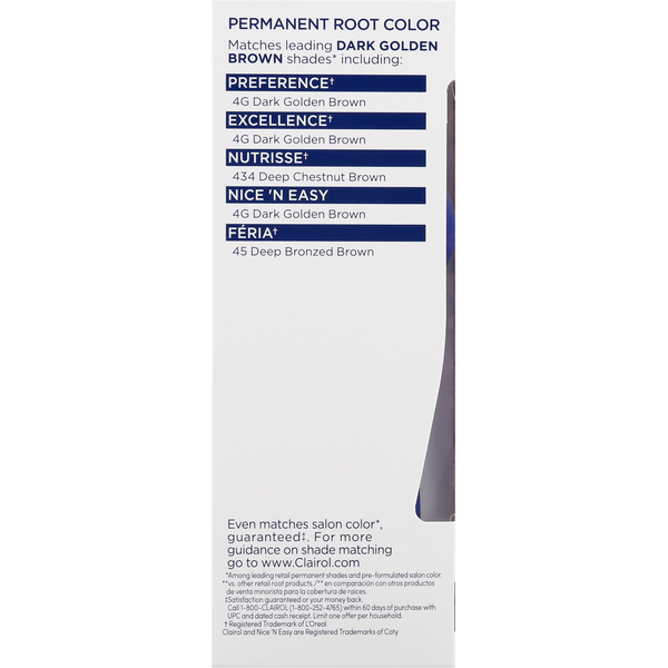 Clairol Permanent Creme, Dark Golden Brown 4G