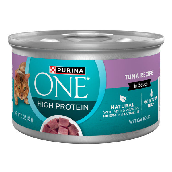 Purina ONE Natural, High Protein Cat Food, Tuna Recipe in Sauce