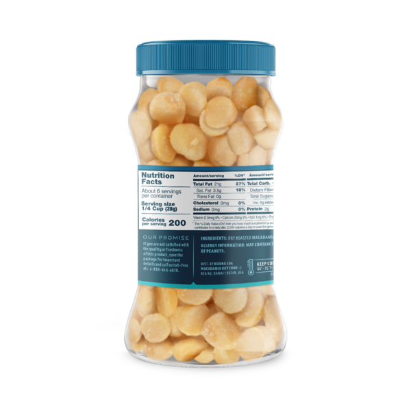 Mauna Loa Unsalted Macadamia Nuts Jar