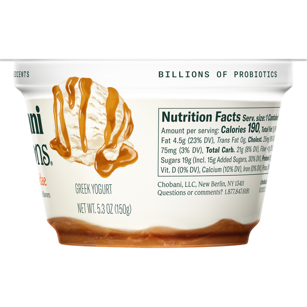 Chobani Yogurt, Greek, Caramel Sundae