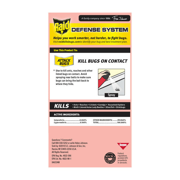 Raid Ant and Roach Killer Insecticide Aerosol Spray, Outdoor Fresh® Scent