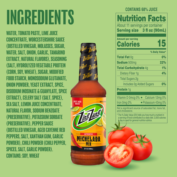 Zing Zang Michelada Mix, Non-Alcoholic Cocktail Mixer