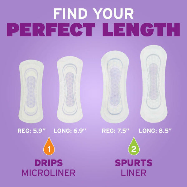 Poise Daily Incontinence Liners, 2 Drop Very Light Absorbency, Regular