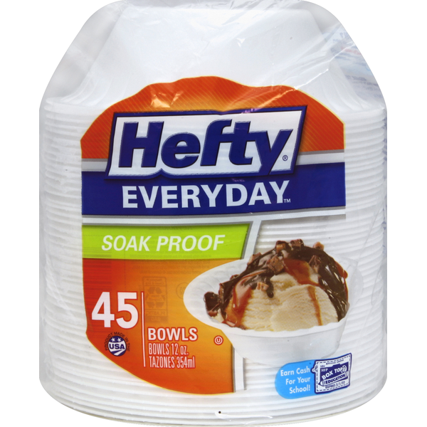 Hefty Bowl, Soak Proof, 12 Ounce