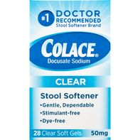 Colace Stool Softener, 50 mg, Clear Soft Gels️ DestGlow