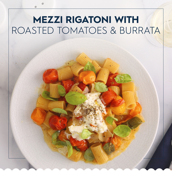 Barilla Mezzi Rigatoni - Non-GMO Pasta Made with Durum Wheat Semolina & Kosher Certified