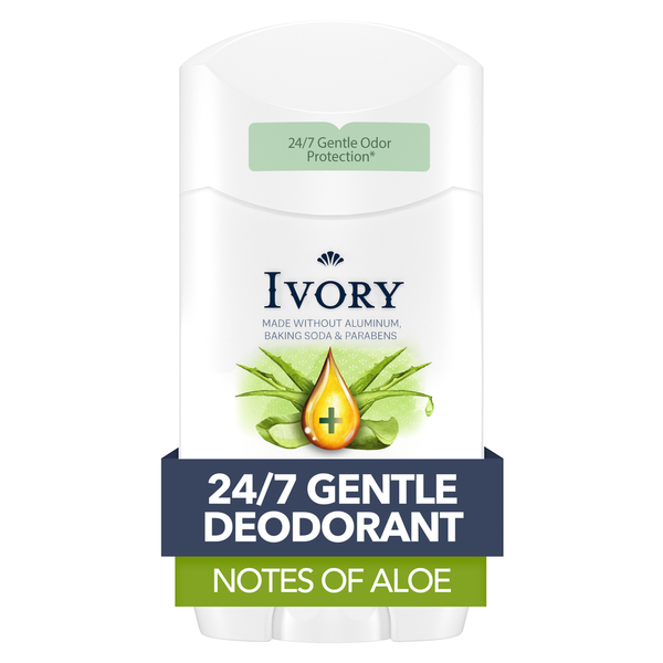 Ivory Gentle Deodorant, Hint of Aloe