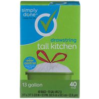 Simply Done Drawstring Tall Kitchen Trash Bags 13 ...
️