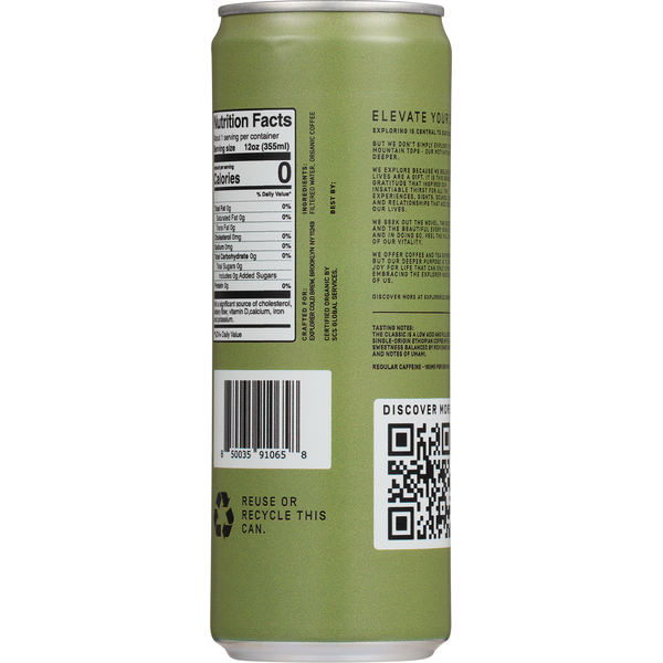Explorer Black & Unsweetened The Classic Cold Brew Coffee