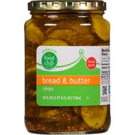 Food Club Pickles, Bread & Butter, Chips️