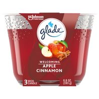 Glade 3-Wick Scented Candle, Apple Cinnamon️