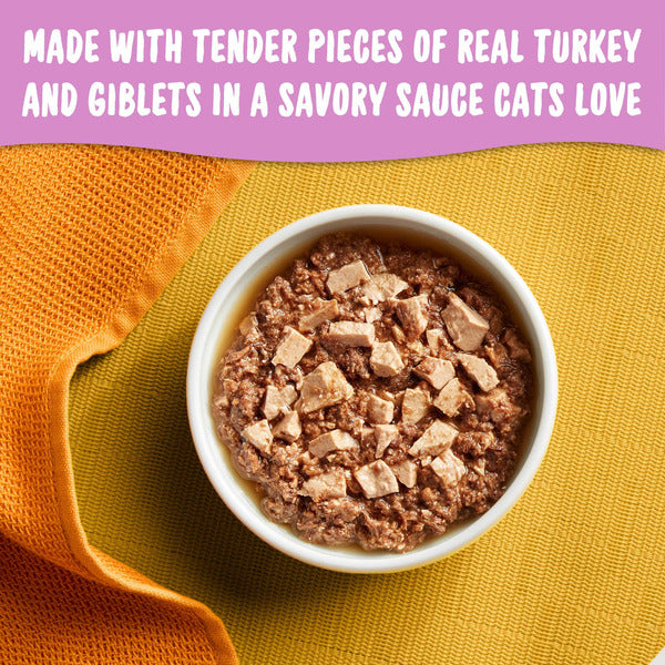 Meow Mix Tenders in Sauce with Turkey and Giblets Wet Cat Food