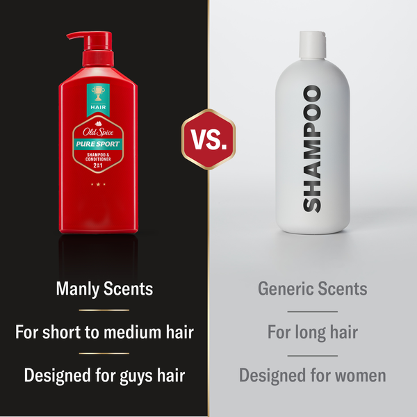 Old Spice Pure Sport 2in1 Shampoo and Conditioner for Men