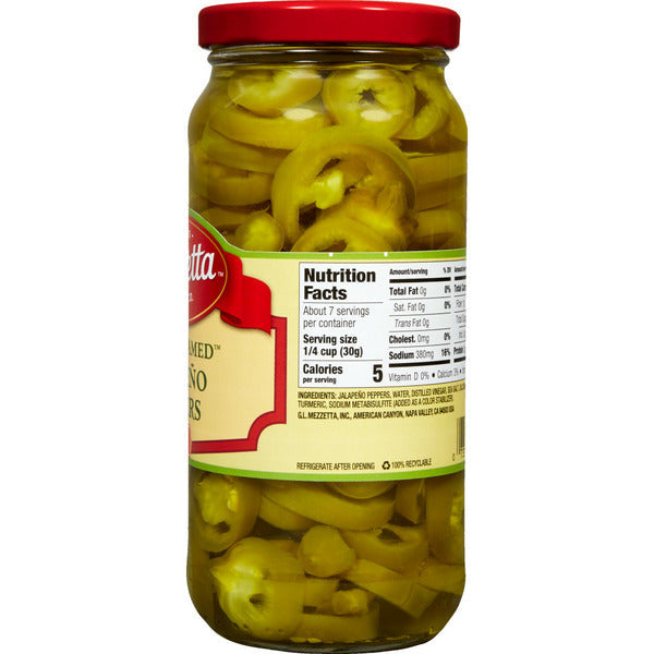 Mezzetta Sliced Tamed™ Jalapeño Peppers