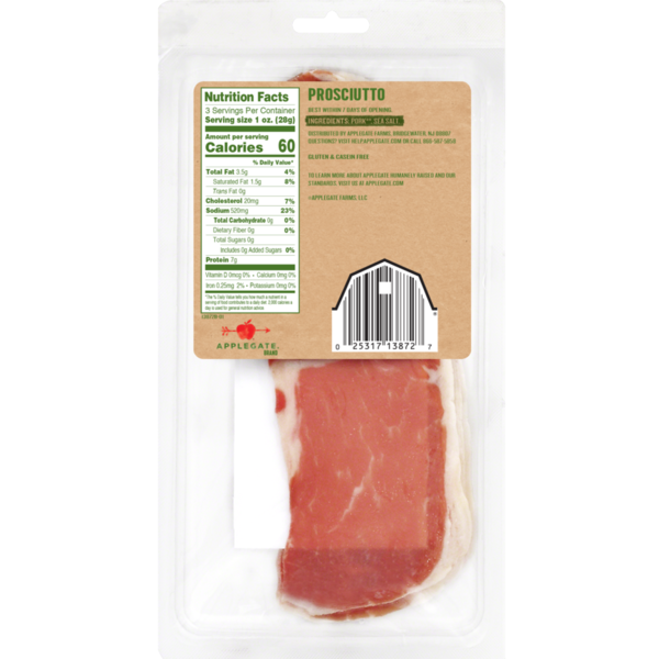 Applegate Natural Prosciutto Sliced