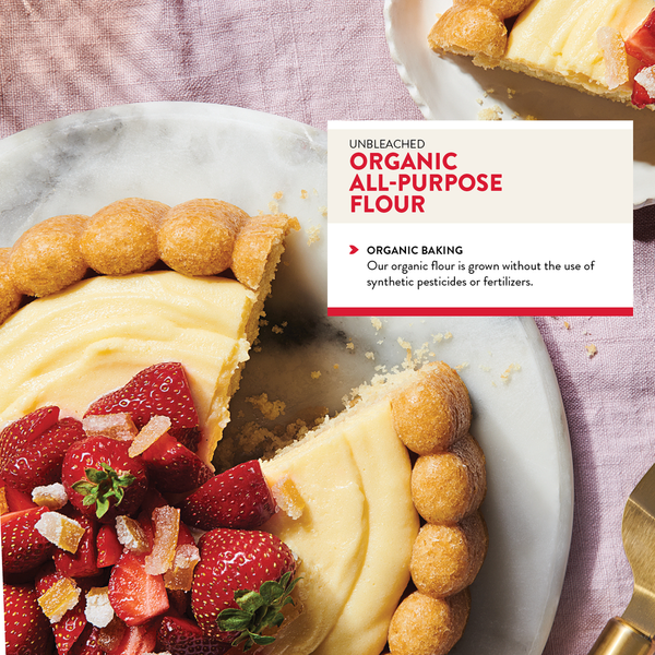 King Arthur Baking Company 100% Organic All-Purpose Flour Unbleached, Non-GMO Project, No Preservatives