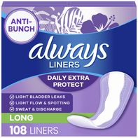 Always Daily Extra Protect Liners, Long Length, Un...
️