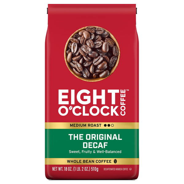 Eight O’Clock Whole Bean Medium Roast The Original Decaf Coffee