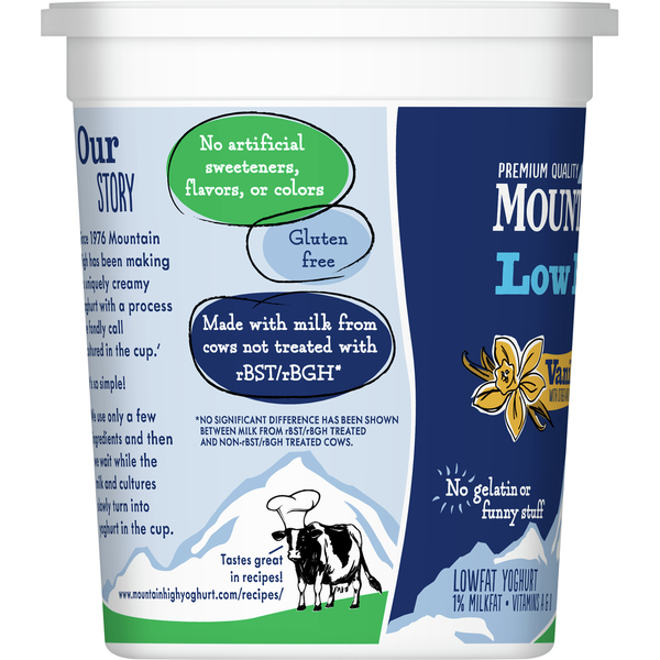 Mountain High Yoghurt Yoghurt, Low Fat, Vanilla