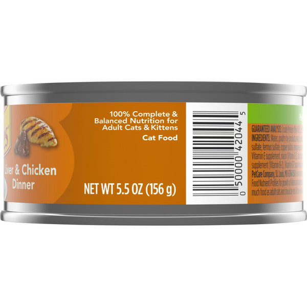 Purina Friskies Pate Wet Cat Food, Liver & Chicken Dinner