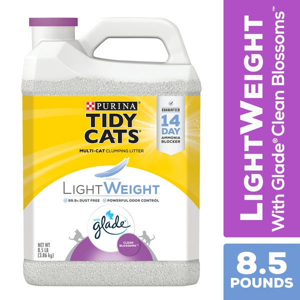 Purina Tidy Cats Low Dust LightWeight Cat Litter, LightWeight Glade Clean Blossoms Multi Cat Litter
