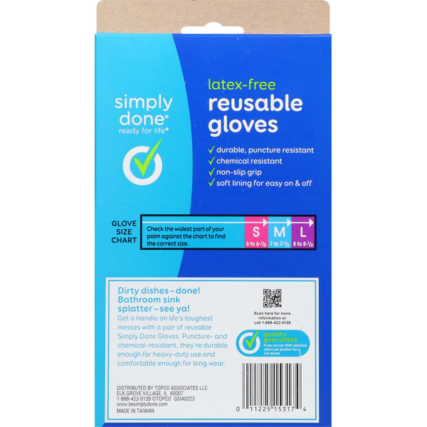 Simply Done Large Latex-Free Household Gloves