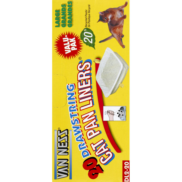 Van Ness Cat Pan Liners, Drawstring, Large, Valu-Pak