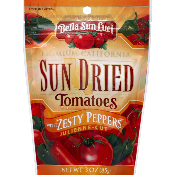 Bella Sun Luci Sun Dried Tomatoes with Zesty Peppers, Julienne Cut