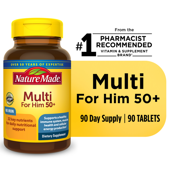 Nature Made Multivitamin for Him 50+ Tablets
