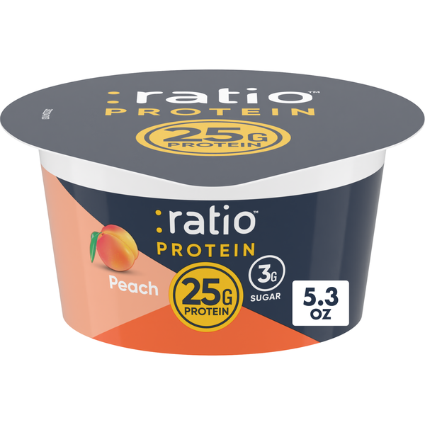 Ratio Protein Peach Yogurt Cultured Dairy Snack