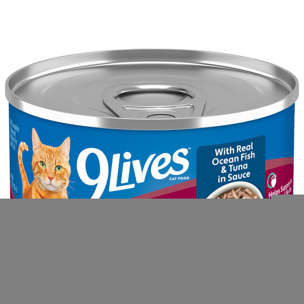 9Lives Senior Shreds Wet Cat Food with Real Ocean Fish & Tuna in Sauce, 5.5 oz. Can DestGlow