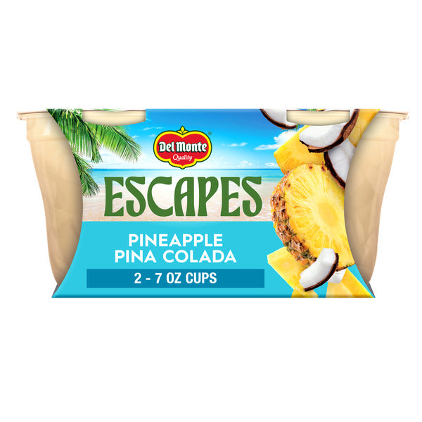 Del Monte Escapes Pineapple Pina Colada Fruit Cup Snacks