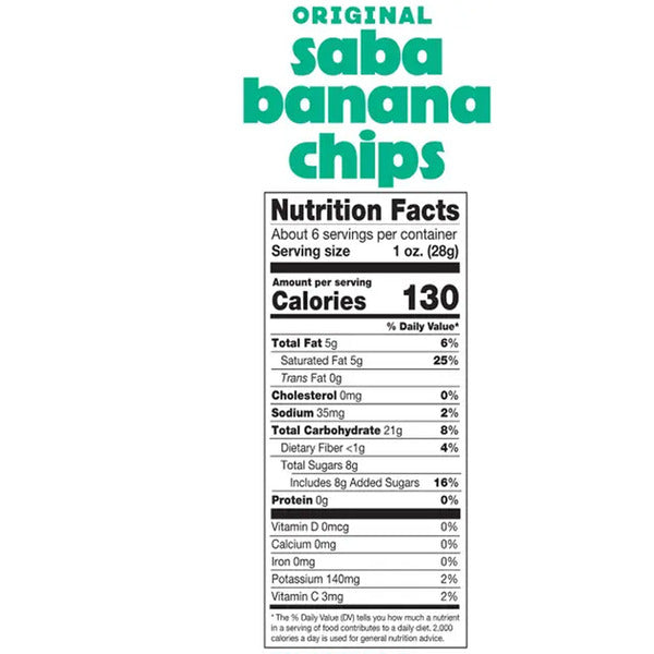 Sun Tropics Saba Banana Chips, Original