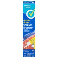 Simply Done Freezer Bags, Double Zipper, Gallon Si...
️ DestGlow