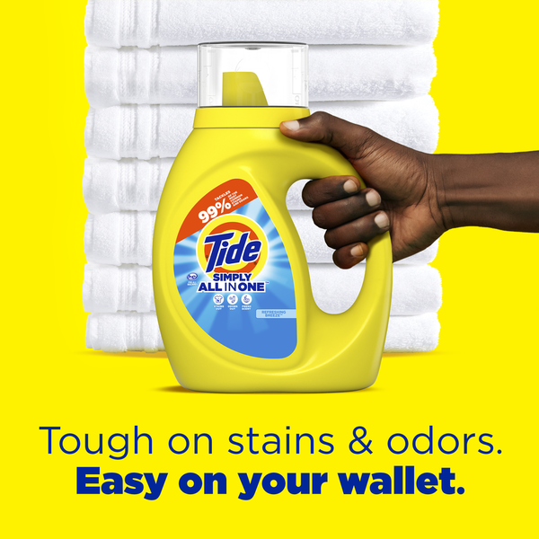 Tide Simply Liquid Laundry Detergent, Refreshing Breeze