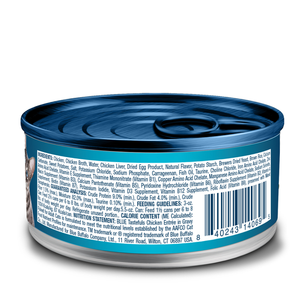 Blue Buffalo Tastefuls Natural Wet Food for Adult Cats, Flaked Chicken Entrée in Gravy