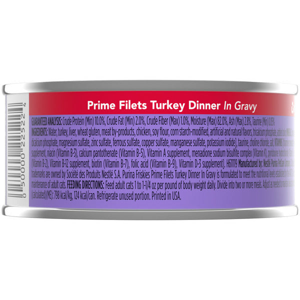 Purina Friskies Gravy Wet Cat Food, Prime Filets Turkey Dinner