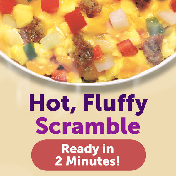 Just Crack an Egg Ultimate Scramble Breakfast Bowl Kit with Pork Sausage, Cheese and Vegetables