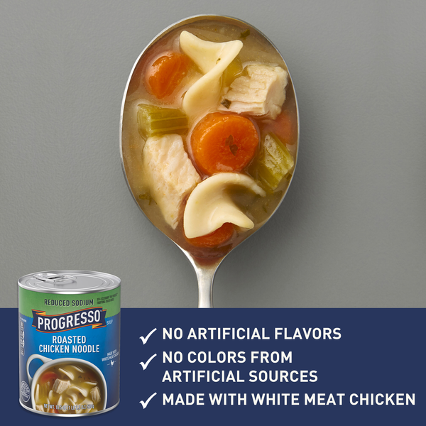 Progresso Reduced Sodium Canned Roasted Chicken Noodle Soup