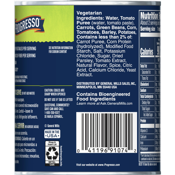 Progresso Vegetable Classics Vegetarian Vegetable with Barley Soup