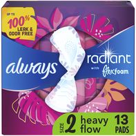 Always Radiant Pads, Size 2, Heavy, with Wings️