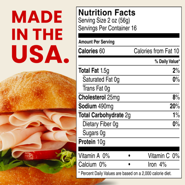 Hillshire Farm Ultra Thin Sliced Oven Roasted Turkey Breast Sandwich Meat, 32 oz