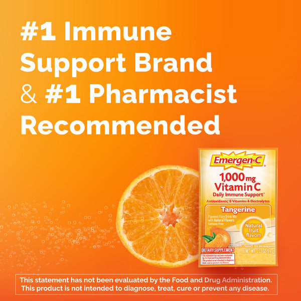 Emergen-C Vitamin C Fizzy Drink Mix Tangerine