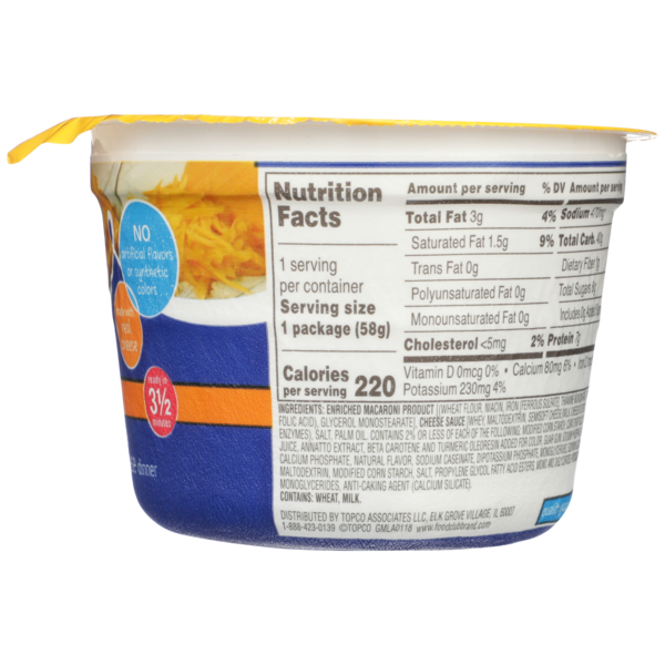 Food Club Original Microwaveable Macaroni & Cheese Dinner