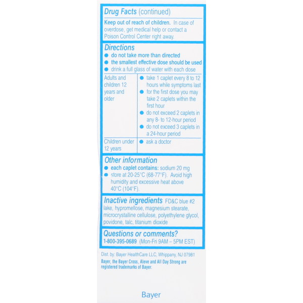 Aleve Pain Reliever/Fever Reducer, Caplets