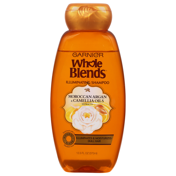 Garnier Whole Blends Shampoo, Illuminating, Moroccan Argan & Camellia Oils Extracts