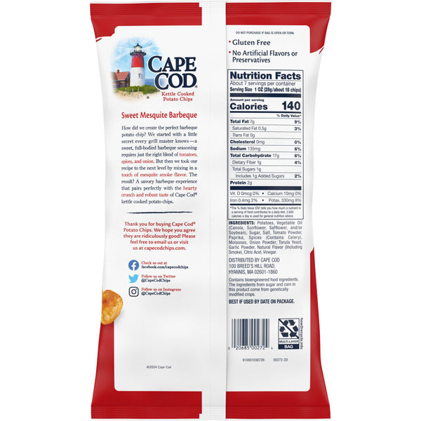 Cape Cod Sweet Mesquite Barbeque Chips